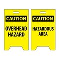 National Marker Co Floor Sign - Caution Overhead Hazard Caution Hazardous Area FS18